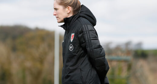 CARDIFF, WALES - MONDAY, APRIL 5, 2021: Wales' Manager Gemma Grainger during training ahead of the friendly against Canada at The Vale Resort. (Pic by Kunjan Malde/FAW)