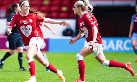 Faye Bryson & Carla Humphrey, Aston Villa v Bristol City, Barclays FAWSL