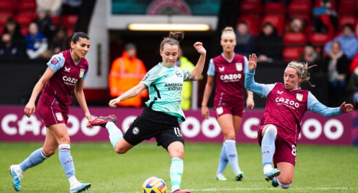 Julia Zigiotti + Jordan Nobbs, Aston Villa v Brighton, Barclays WSL