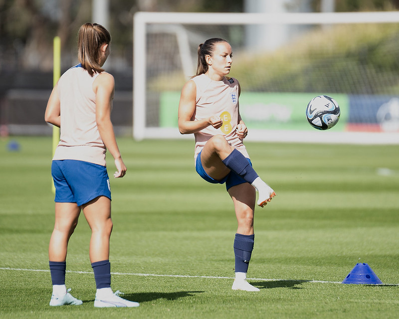 Lucy Staniforth + Maya Le Tissier at England pre-World Cup camp