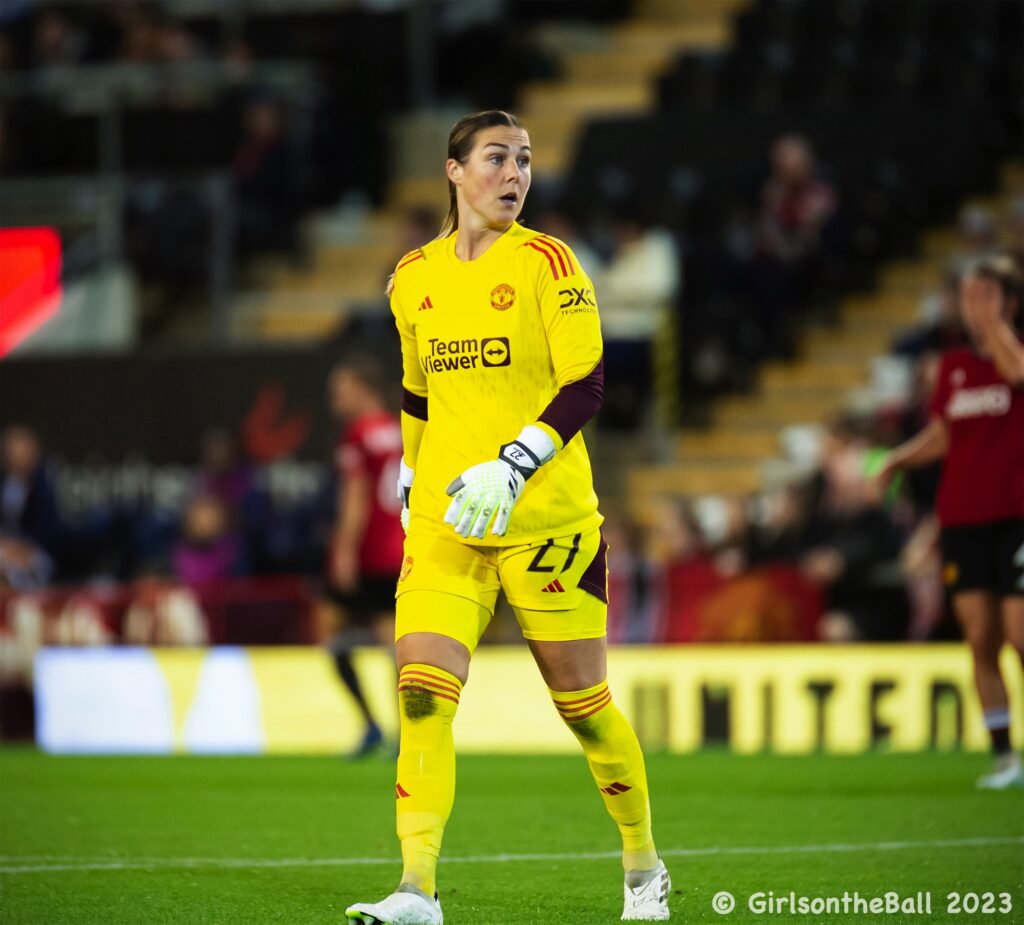 Mary Earps, Manchester United v PSG, UWCL