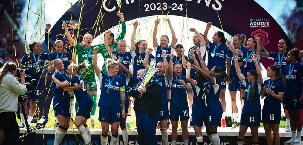 Chelsea win the 2023/2024 Barclays WSL