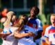 England U19s celebrate their second goal against the Netherlands, U19 Euro 2025