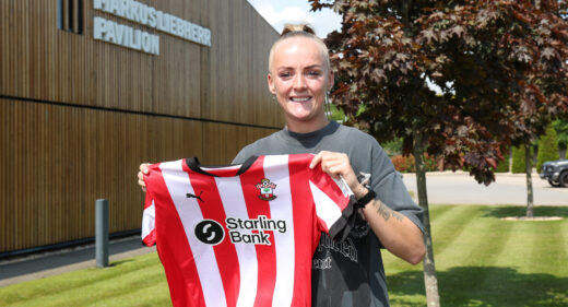 Chloe Peplow renewing her contract with Southampton Football Club.