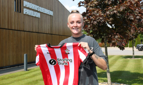 Chloe Peplow renewing her contract with Southampton Football Club.