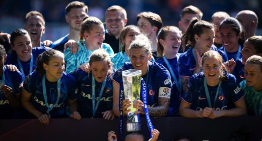 Chelsea lift the 2024/2025 Barclays WSL trophy