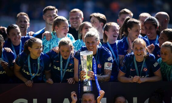 Chelsea lift the 2024/2025 Barclays WSL trophy