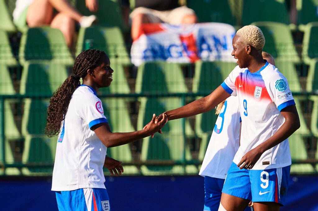 Princess Ademiluyi + Vivienne Lia, England U19s v Netherlands U19s, U19 Euro 2025