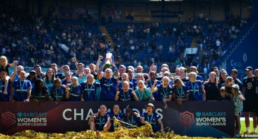 Chelsea lift the Barclays WSL 2024/2025 trophy